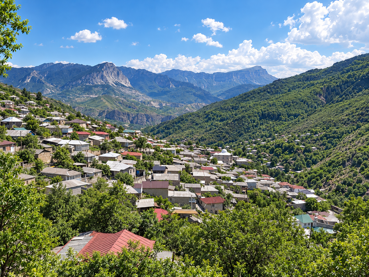 Село Гоцатль в горной котловине
